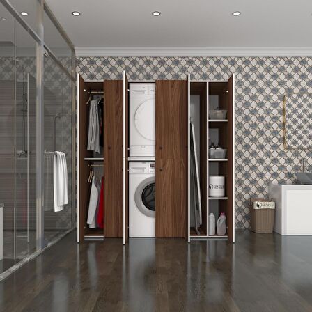 Kenzlife çamaşır-kurutma makinesi dolabı ve giysi dolabı suyuti sağ cvz 180*170*60  banyo