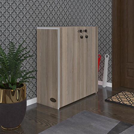 Kenzlife ayakkabılık ayakkabı dolabı kilitli be real crd 080*70*32 kapaklı arkalıklı ofis dolabı