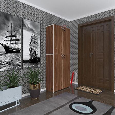 Kenzlife ayakkabılık ayakkabı dolabı kilitli be real cvz 180*70*32 kapaklı arkalıklı ofis dolabı iki bölme