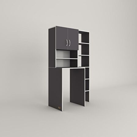 Kenzlife çamaşır makinesi dolabı hayzummaks gri 180*096*55 banyo kiler çift kapaklı arkalıklı 