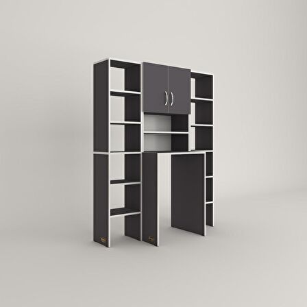 Kenzlife çamaşır makinesi dolabı hayzummaksduble gri 180*126*55 banyo kiler çift kapaklı arkalıklı 