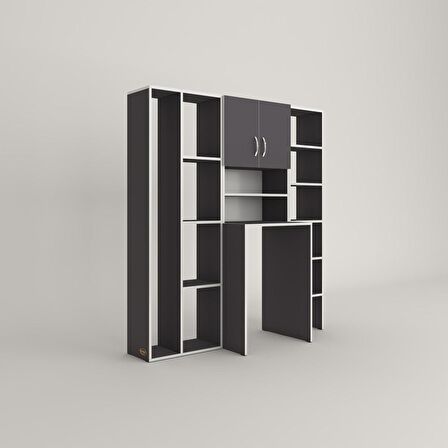 Kenzlife çamaşır makinesi dolabı hayzummega gri 180*156*55 banyo kiler çift kapaklı arkalıklı 