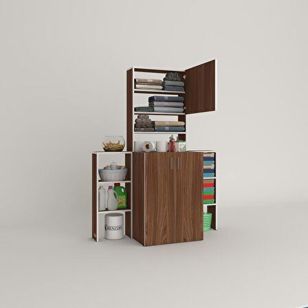 Kenzlife çamaşır makinesi dolabı kasparovmaks cvz 180*096*55-20 banyo kapaklı arkalıksız