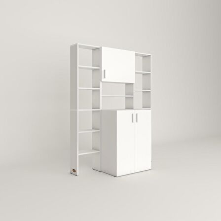 Kenzlife çamaşır makinesi dolabı kasparovmaksdublemdf byz 180*126*55-20 % 100 mdf full mdf banyo kapaklı arkalıksız