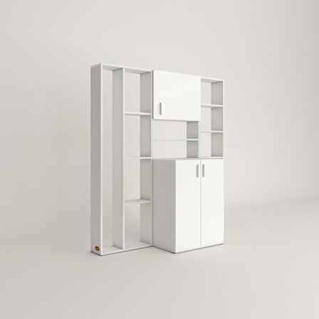 Kenzlife çamaşır makinesi dolabı kasparovmega byz 180*156*55-20 banyo kapaklı arkalıksız