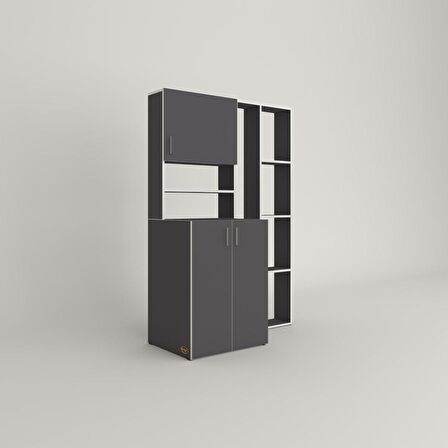 Kenzlife çamaşır makinesi dolabı kasparovsüpürge gri 180*126*55-20 banyo kapaklı arkalıksız