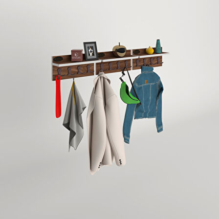 Kenzlife elbise askılığı karayemiş3 cvz 26*114*12 vestiyer portmanto askı askılık 12 adet askı