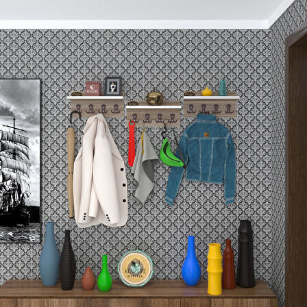 Kenzlife elbise askılığı karayemiş3 crd 26*114*12 vestiyer portmanto askı askılık 12 adet askı