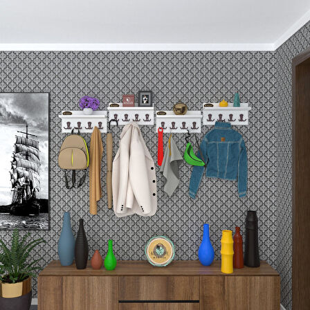 Kenzlife elbise askılığı karayemiş4 byz 26*152*12 vestiyer portmanto askı askılık 16 adet askı