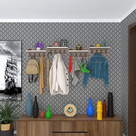 Kenzlife elbise askılığı karayemiş4 crd 26*152*12 vestiyer portmanto askı askılık 16 adet askı