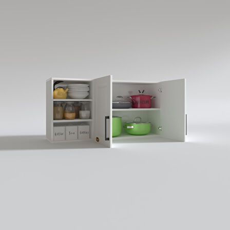 Kenzlife hazır mutfak dolabı kestane60 byz mod1 60*120*32 mebran kapak suntalam gövde