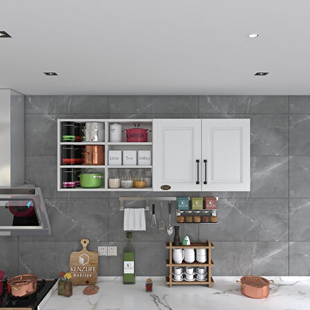 Kenzlife hazır mutfak dolabı patlıcan60 byz mod1 60*160*32 mebran kapak suntalam gövde