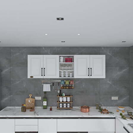 Kenzlife hazır mutfak dolabı fasulye60 byz mod1 60*200*32 mebran kapak suntalam gövde