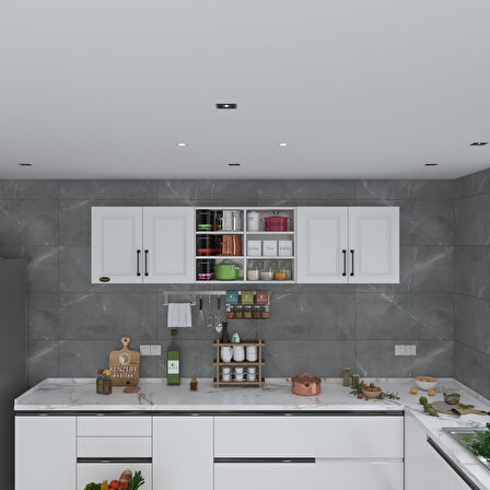 Kenzlife hazır mutfak dolabı bulgur60 byz mod1 60*240*32 mebran kapak suntalam gövde
