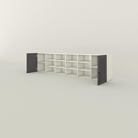 Kenzlife hazır mutfak dolabı kavun60 gri mod2 60*240*32 mebran kapak suntalam gövde