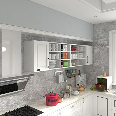 Kenzlife hazır mutfak dolabı kavun90 byz mod1 90*240*32 mebran kapak suntalam gövde