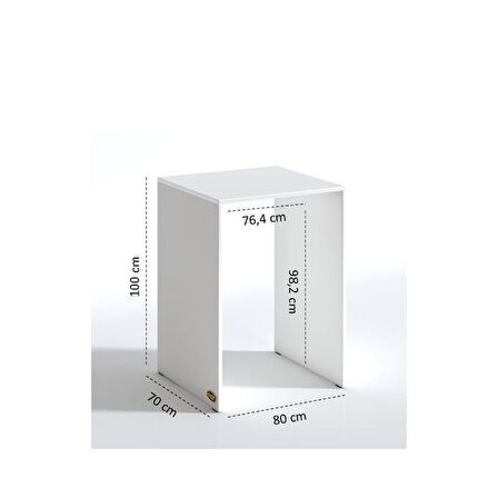 Kenzlife çamaşır&kurutma makinesi dolabı büyük boy afanasi crd 100*80*70 banyo kapaksız arkalıksız