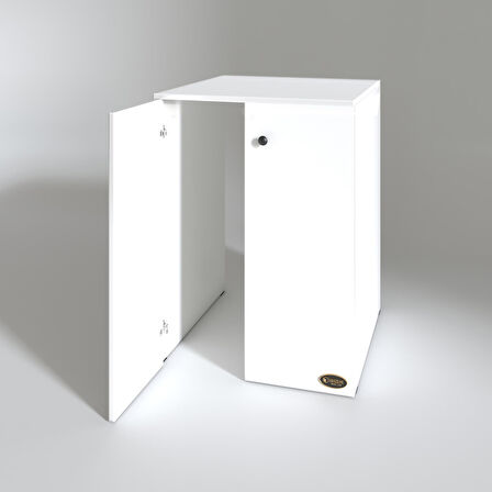Kenzlife çamaşır&kurutma makinesi dolabı büyük boy kapaklı lubmila byz 100*80*70 banyo ofis kapaklı arkalıksız