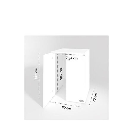 Kenzlife çamaşır&kurutma makinesi dolabı büyük boy kapaklı lubmilamdf byz 100*80*70 % 100 mdf full mdf banyo ofis kapaklı arkalıksız