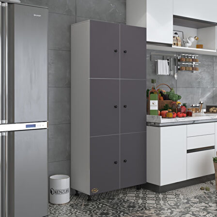 Kenzlife mutfak dolabı tahiri gribyz 188*80*37 çok amaçlı dolap arkalıklı