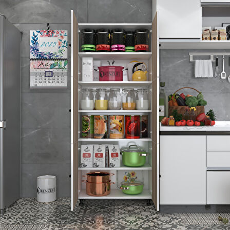 Kenzlife mutfak dolabı tahiri crdbyz 188*80*37 çok amaçlı dolap arkalıklı