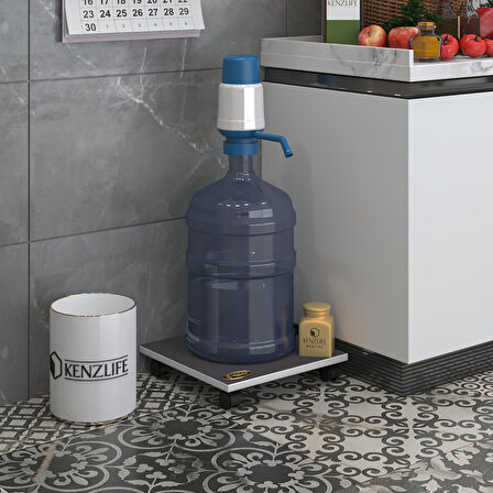 Kenzlife saksı damacana altlığı necmi gri 010*039*39 tüp saksılık