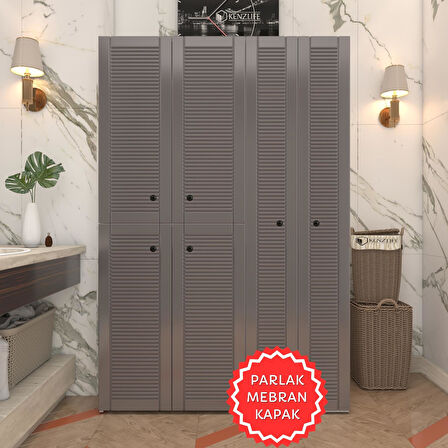 Kenzlife membran çamaşır kurutma makinesi dolabı yaromira gribyz mod2 180*120*64 mebran kapak suntalam gövde