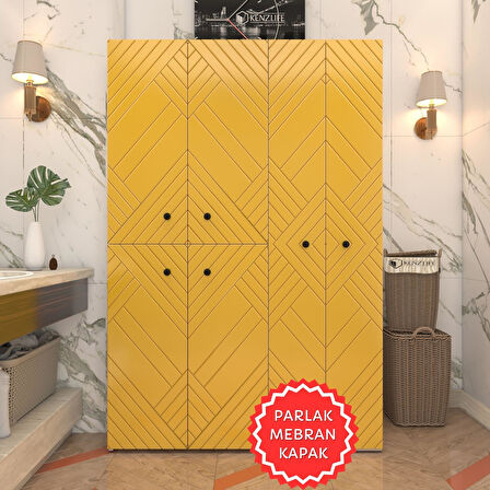 Kenzlife membran çamaşır kurutma makinesi dolabı yaromira hrdbyz köşeli 180*120*64 mebran kapak suntalam gövde