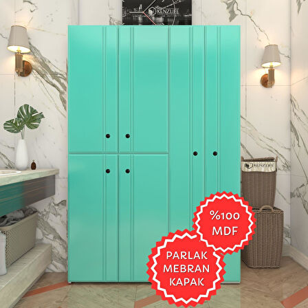 Kenzlife membran çamaşır kurutma makinesi dolabı yaromira trkbyz sadelim 180*120*64 mebran kapak MDF gövde