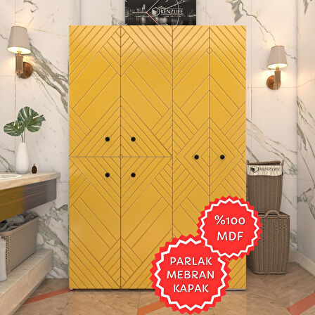 Kenzlife membran çamaşır kurutma makinesi dolabı yaromira hrdbyz köşeli 180*120*64 mebran kapak MDF gövde