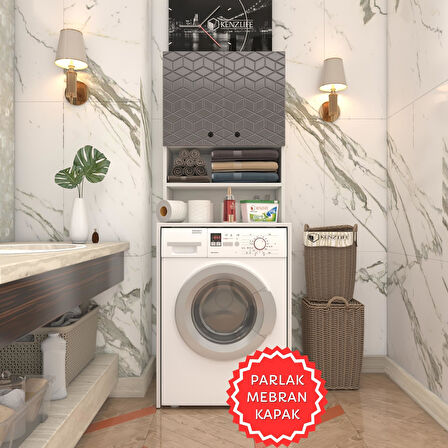 Kenzlife membran çamaşır makinesi dolabı hayzum gribyz küpşeker 180*66*55 mebran kapak suntalam gövde
