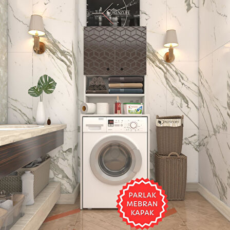 Kenzlife membran çamaşır makinesi dolabı hayzum khvbyz küpşeker 180*66*55 mebran kapak suntalam gövde