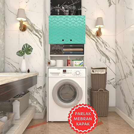 Kenzlife membran çamaşır makinesi dolabı hayzum trkbyz küpşeker 180*66*55 mebran kapak suntalam gövde