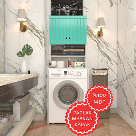 Kenzlife membran çamaşır makinesi dolabı hayzum trkbyz çitçit 180*66*55 mebran kapak MDF gövde
