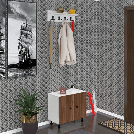 Kenzlife ayakkabılık cimcime3 cvzbyz 53*060*32 kapaklı 3 raflı 9 çift ayakkabı kapasitesi