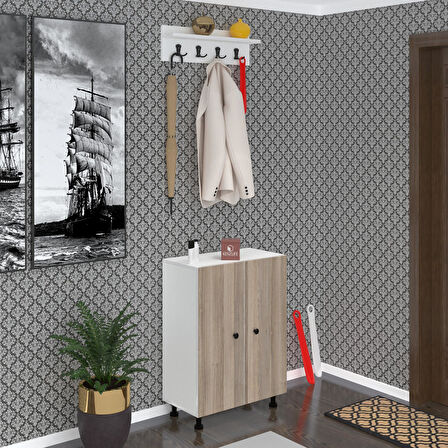 Kenzlife ayakkabılık cimcime5 crdbyz 83*060*32 kapaklı 5 raflı 15 çift ayakkabı kapasitesi