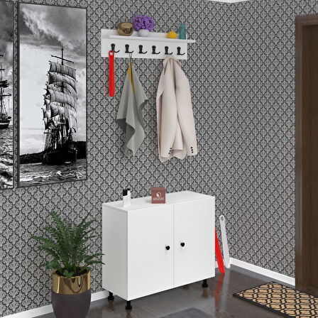 Kenzlife ayakkabılık çapula4 byz 68*080*30 kapaksız 4 raflı 16 çift ayakkabı kapasitesi