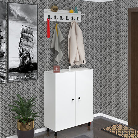 Kenzlife ayakkabılık çapula6 byz 98*080*30 kapaksız 6 raflı 24 çift ayakkabı kapasitesi