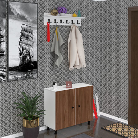 Kenzlife ayakkabılık galoş4 cvzbyz 53*080*32 kapaklı 4 raflı 16 çift ayakkabı kapasitesi