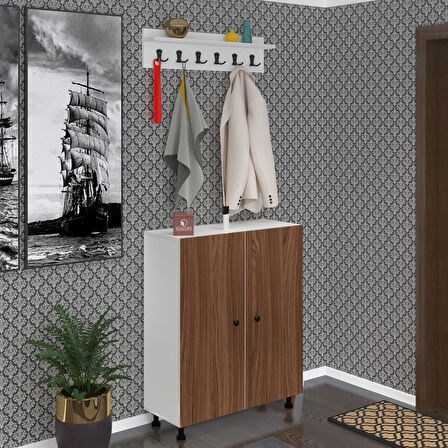 Kenzlife ayakkabılık galoş6 cvzbyz 53*080*32 kapaklı 6 raflı 24 çift ayakkabı kapasitesi