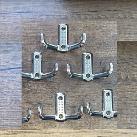 Kenzlife askılık tokadi mat beyaz renk suntalam 7 adet metal krom renk portmanto 