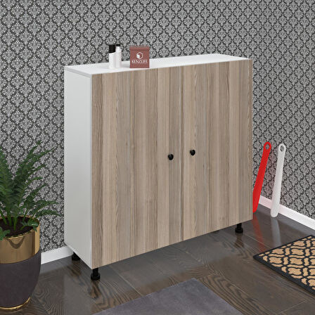 Kenzlife ayakkabılık merkub6 crdbyz 98*100*32 kapaklı 6 raflı 30 çift ayakkabı kapasitesi