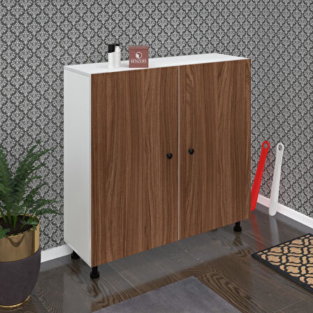 Kenzlife ayakkabılık merkub6 cvzbyz 98*100*32 kapaklı 6 raflı 30 çift ayakkabı kapasitesi