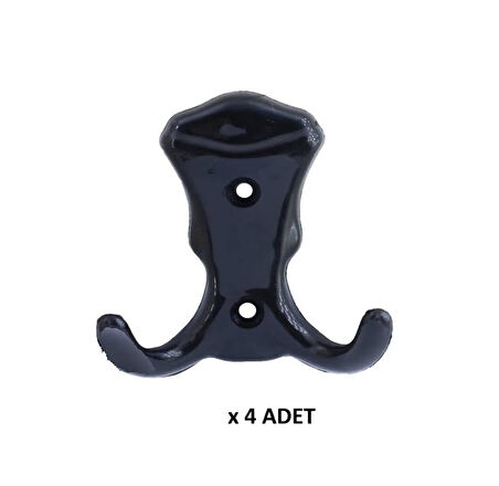 Kenzlife elbise banyo askılığı siyah plastik askı askılık 4 adet