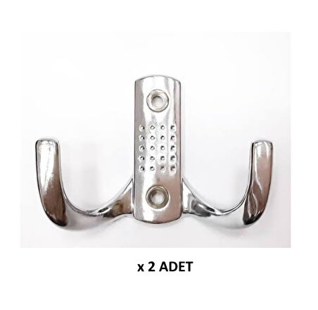 Kenzlife elbise banyo askılığı krom metal  askı askılık 2 adet