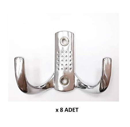 Kenzlife elbise banyo askılığı krom metal  askı askılık 8 adet