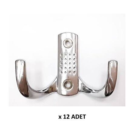 Kenzlife elbise banyo askılığı krom metal  askı askılık 12 adet