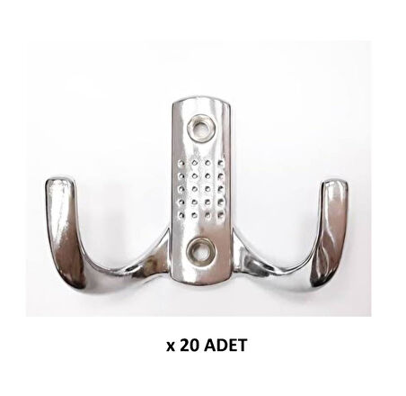 Kenzlife elbise banyo askılığı krom metal  askı askılık 20 adet