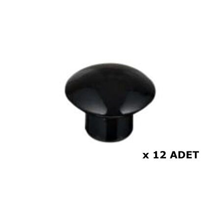Kenzlife mobilya kulpu düğme kulp siyah plastik dolap kulbu 12 adet kulp