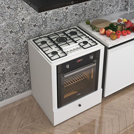 Kenzlife ankastre modülü kabini muksit byz fırın ocak dolabı çekmeceli 80 cmye kadar ocak için uyumlu